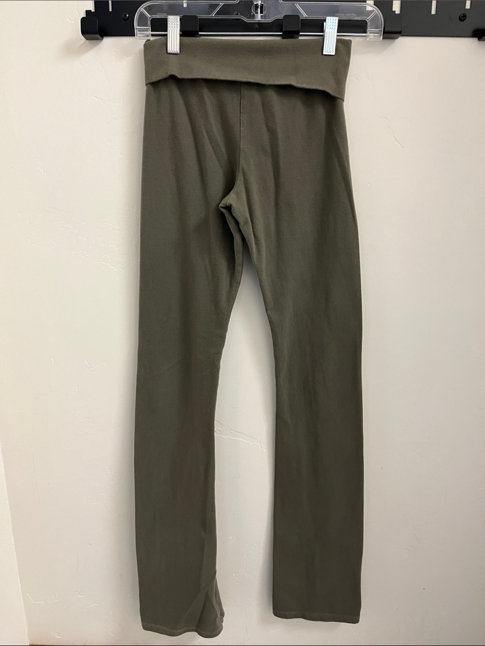 Brandy Melville Olive Green Fold-Over Waist Leggings